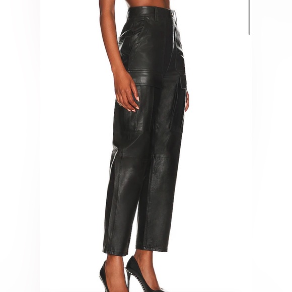 GRLFRND x Revolve Cargo Leather Pants - Picture 2 of 4
